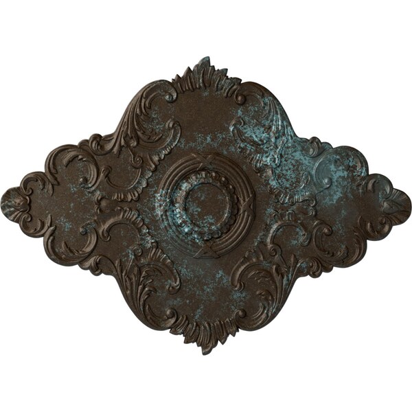 Ekena Millwork Piedmont Medallion (Canopies up to 6 1/2"), 67 1/8"W x 48 5/8"H x 1 7/8"P, Bronze Blue Patina CM67PEBBS - main